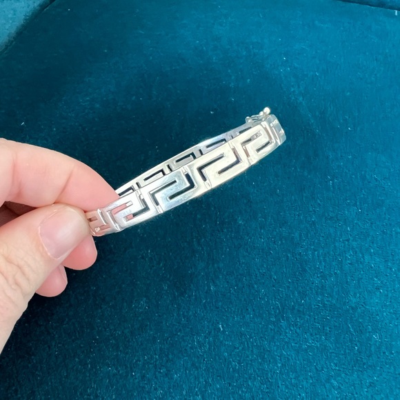 Greek key sterling silver bracelet - Picture 3 of 3